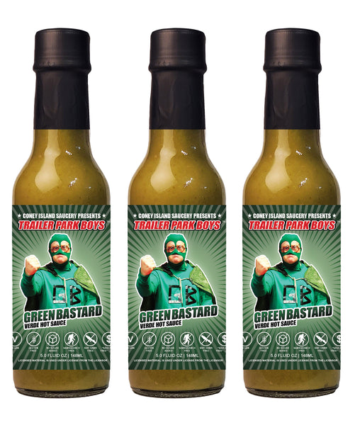 Trailer Park Boys Green Bastard Hot Sauce 3-Pack (5oz Bottles)