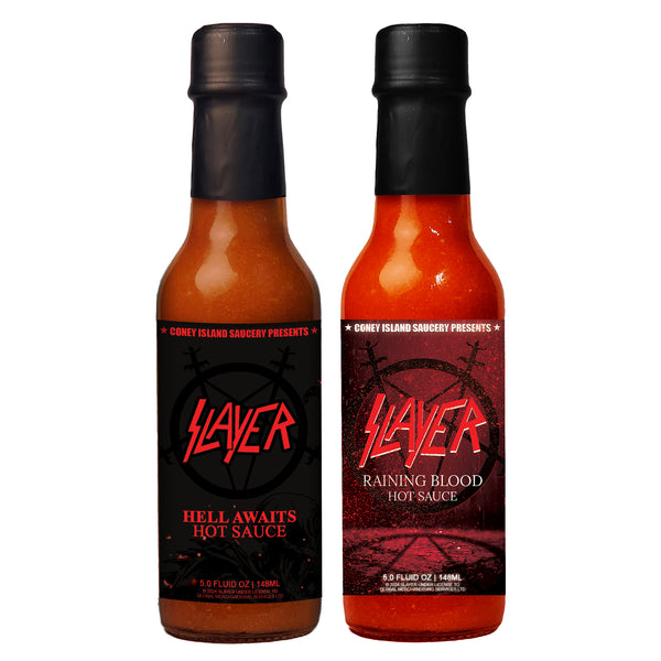 Slayer Hell Awaits & Raining Blood Hot Sauce 2-Pack